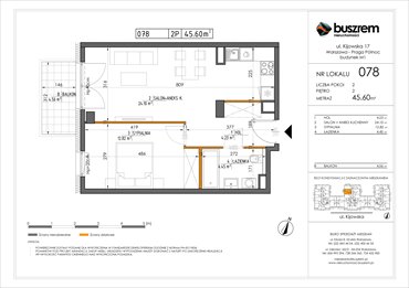 rzut mieszkanie na sprzedaż 46m2 mieszkanie Warszawa, Praga Północ, Kijowska 17