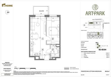 rzut mieszkanie na sprzedaż 42m2 mieszkanie Łódź, Polesie, Wołowa 4A