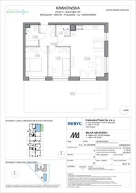 rzut mieszkanie na sprzedaż 61m2 mieszkanie Wrocław, Krzyki, Krakowska 112