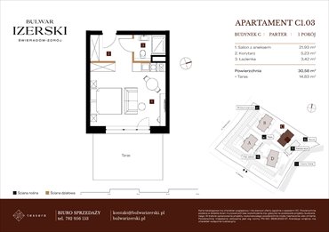 rzut mieszkanie na sprzedaż 31m2 mieszkanie Świeradów Zdrój, Senatoryjna/Szkolna