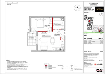 rzut mieszkanie na sprzedaż 37m2 mieszkanie Warszawa, Ursus, ul. Gierdziejewskiego 23