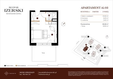 rzut mieszkanie na sprzedaż 31m2 mieszkanie Świeradów Zdrój, Senatoryjna/Szkolna