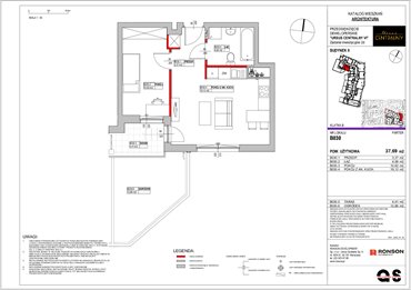 rzut mieszkanie na sprzedaż 38m2 mieszkanie Warszawa, Ursus, ul. Gierdziejewskiego 23