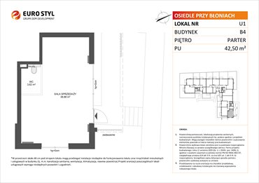 rzut lokal użytkowy na sprzedaż 43m2 lokal użytkowy Rumia, Janowo, Błoń Janowskich