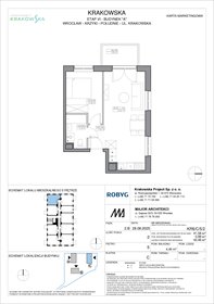 rzut mieszkanie na sprzedaż 42m2 mieszkanie Wrocław, Krzyki, Krakowska 112