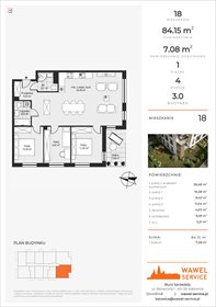 rzut mieszkanie na sprzedaż 84m2 mieszkanie Katowice, Bytkowska 107