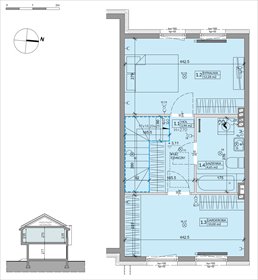 rzut dom na sprzedaż 64m2 dom Warszawa, Białołęka, Inna 4