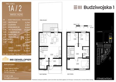 rzut mieszkanie na sprzedaż 90m2 mieszkanie Rzeszów, Budziwojska 3