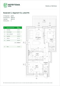 rzut mieszkanie na sprzedaż 58m2 mieszkanie Rzeszów, Załęże, Nefrytowa Park, Nefrytowa