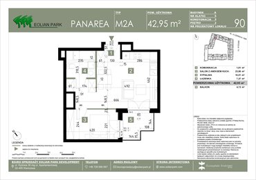 rzut mieszkanie na sprzedaż 43m2 mieszkanie Warszawa, Ursus, Ryżowa