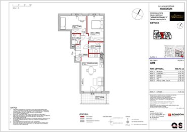 rzut mieszkanie na sprzedaż 60m2 mieszkanie Warszawa, Ursus, ul. Gierdziejewskiego 23