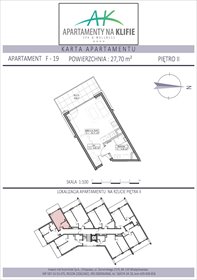 rzut mieszkanie na sprzedaż 28m2 mieszkanie Władysławowo, Żeromskiego 27