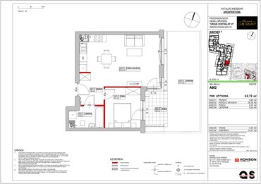 rzut mieszkanie na sprzedaż 43m2 mieszkanie Warszawa, Ursus, ul. Gierdziejewskiego 23