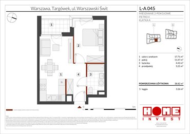 rzut mieszkanie na sprzedaż 39m2 mieszkanie Warszawa, Targówek, ul. Warszawski Świt