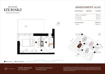 rzut mieszkanie na sprzedaż 25m2 mieszkanie Świeradów Zdrój, Senatoryjna/Szkolna