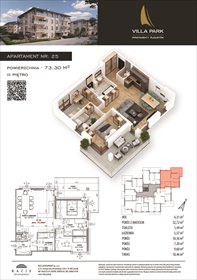 rzut mieszkanie na sprzedaż 73m2 mieszkanie Augustów, Wypoczynkowa