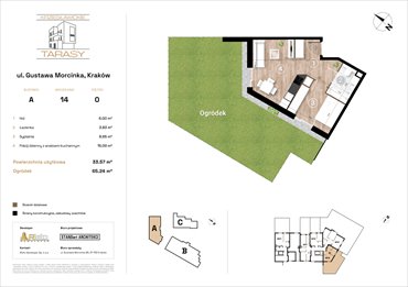 rzut mieszkanie na sprzedaż 34m2 mieszkanie Kraków, Wzgórza Krzesławickie, Gustawa Morcinka