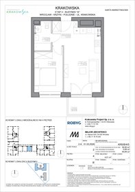 rzut mieszkanie na sprzedaż 40m2 mieszkanie Wrocław, Krzyki, Krakowska 112