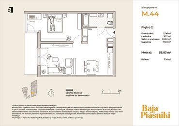 rzut mieszkanie na sprzedaż 57m2 mieszkanie Świętochłowice, Piaśniki, ul. Sudecka 10