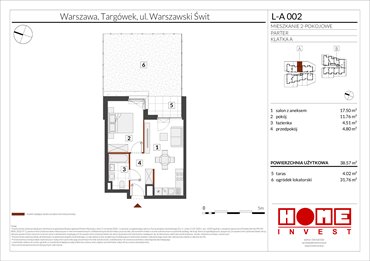 rzut mieszkanie na sprzedaż 39m2 mieszkanie Warszawa, Targówek, ul. Warszawski Świt