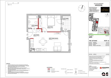 rzut mieszkanie na sprzedaż 45m2 mieszkanie Warszawa, Ursus, ul. Gierdziejewskiego 23