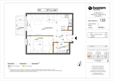 rzut mieszkanie na sprzedaż 44m2 mieszkanie Warszawa, Praga Północ, Kijowska 17