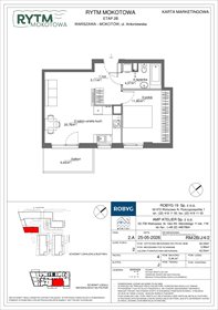 rzut mieszkanie na sprzedaż 42m2 mieszkanie Warszawa, Mokotów, Antoniewska 3B
