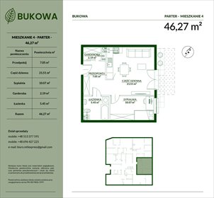rzut mieszkanie na sprzedaż 46m2 mieszkanie Bielsko-Biała, Aleksandrowice, Bukowa 29