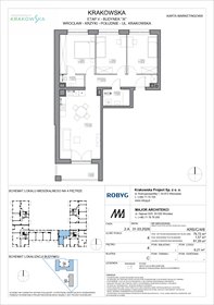 rzut mieszkanie na sprzedaż 80m2 mieszkanie Wrocław, Krzyki, Krakowska 112
