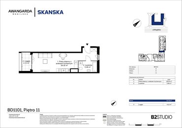 rzut mieszkanie na sprzedaż 34m2 mieszkanie Kraków, Prądnik Czerwony, Mogilska 126