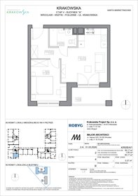 rzut mieszkanie na sprzedaż 39m2 mieszkanie Wrocław, Krzyki, Krakowska 112