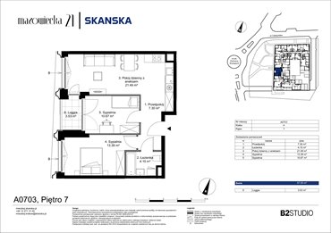 rzut mieszkanie na sprzedaż 57m2 mieszkanie Kraków, Krowodrza, ul. Mazowiecka 21