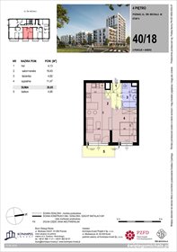 rzut mieszkanie na sprzedaż 40m2 mieszkanie Poznań, Komandoria, Świętego Michała 36