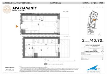 rzut mieszkanie na sprzedaż 41m2 mieszkanie Jastrzębia Góra, Wypoczynkowa