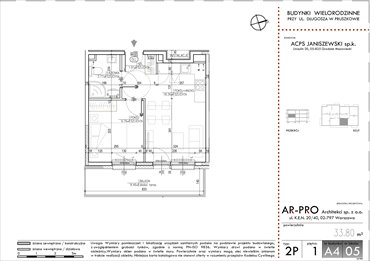 rzut mieszkanie na sprzedaż 34m2 mieszkanie Pruszków, Bąki, Długosza 42