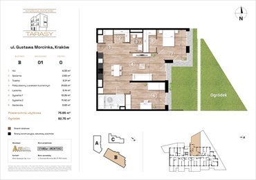 rzut mieszkanie na sprzedaż 76m2 mieszkanie Kraków, Wzgórza Krzesławickie, Gustawa Morcinka