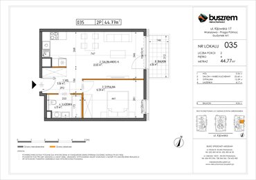 rzut mieszkanie na sprzedaż 45m2 mieszkanie Warszawa, Praga Północ, Kijowska 17