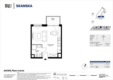 rzut mieszkanie na sprzedaż 30m2 mieszkanie Warszawa, Wola, Kolejowa