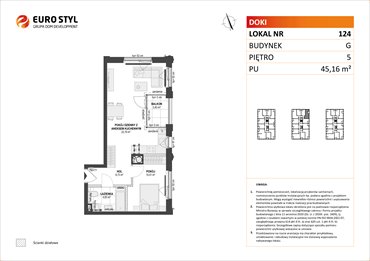 rzut mieszkanie na sprzedaż 45m2 mieszkanie Gdańsk, Śródmieście, ks. Jerzego Popiełuszki/Rybaki Górne