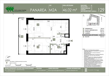 rzut mieszkanie na sprzedaż 46m2 mieszkanie Warszawa, Ursus, Ryżowa