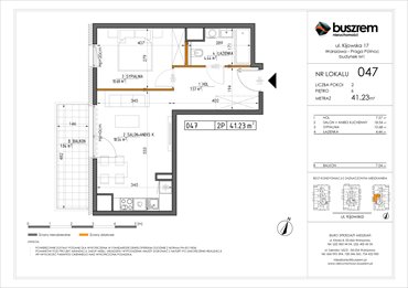 rzut mieszkanie na sprzedaż 41m2 mieszkanie Warszawa, Praga Północ, Kijowska 17
