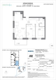 rzut mieszkanie na sprzedaż 58m2 mieszkanie Wrocław, Krzyki, Krakowska 112