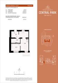 rzut mieszkanie na sprzedaż 49m2 mieszkanie Świdnica, Lipowa 14