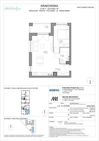 rzut mieszkanie na sprzedaż 47m2 mieszkanie Wrocław, Krzyki, Krakowska 112
