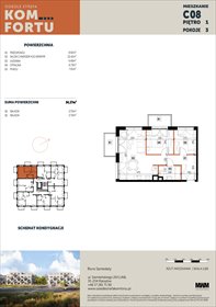 rzut mieszkanie na sprzedaż 54m2 mieszkanie Rzeszów, Staroniwa, Wołyńska