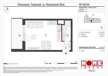 rzut mieszkanie na sprzedaż 30m2 mieszkanie Warszawa, Targówek, ul. Warszawski Świt 12