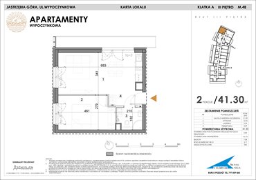 rzut mieszkanie na sprzedaż 41m2 mieszkanie Jastrzębia Góra, Wypoczynkowa