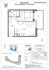 rzut mieszkanie na sprzedaż 42m2 mieszkanie Łódź, Pomorska 108