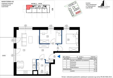 rzut mieszkanie na sprzedaż 57m2 mieszkanie Łódź, Retkinia, Maratońska 49C
