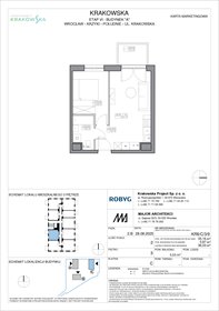 rzut mieszkanie na sprzedaż 35m2 mieszkanie Wrocław, Krzyki, Krakowska 112